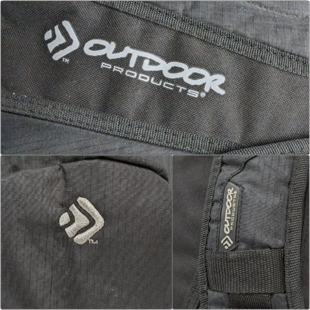Outdoor Products Backpack Black Ripstop Laptop Sleeve Pockets Lightweight 16
